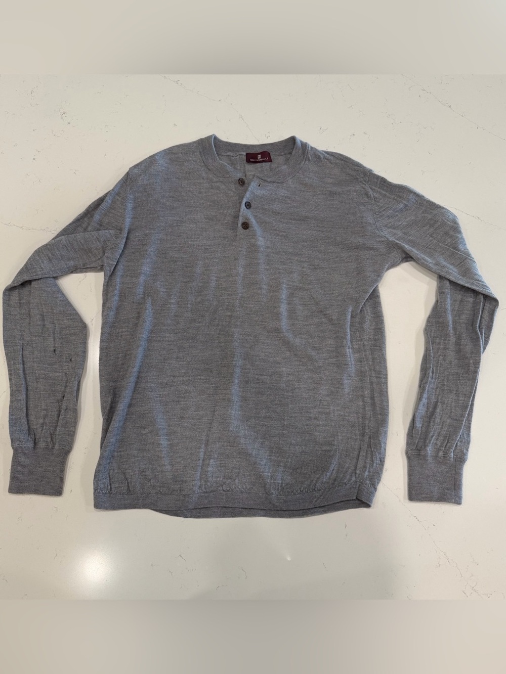 Bruno Magli Men’s Gray Merino Wool Crewneck Sweater - Large